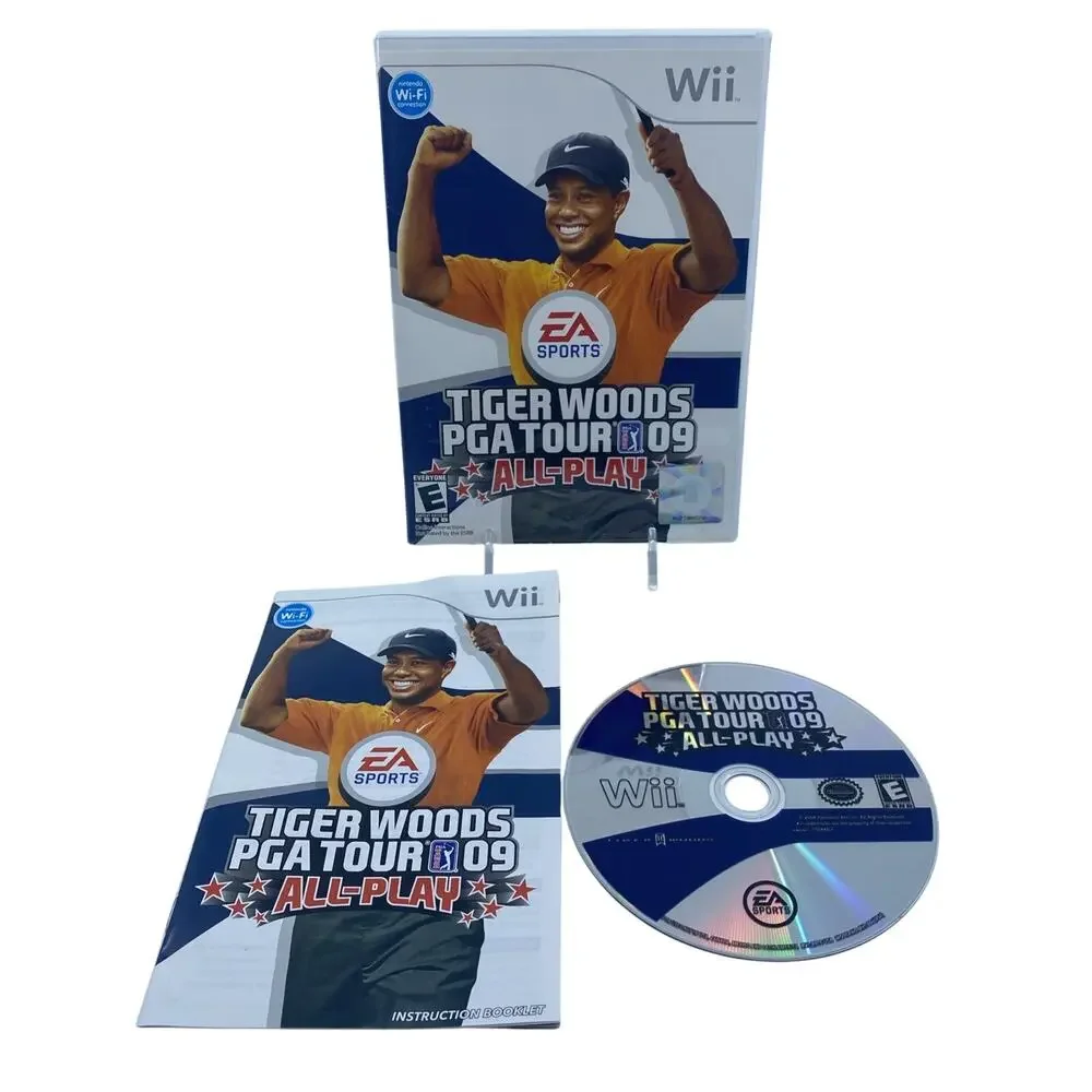 Nintendo Wii Sports 2 Game Lot Tiger Woods PGA Tour 09 Madden NFL 10 CIB Tested